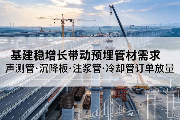 甘孜基建稳增长带动预埋监测管材需求，声测管、沉降板、注浆管订单持续放量